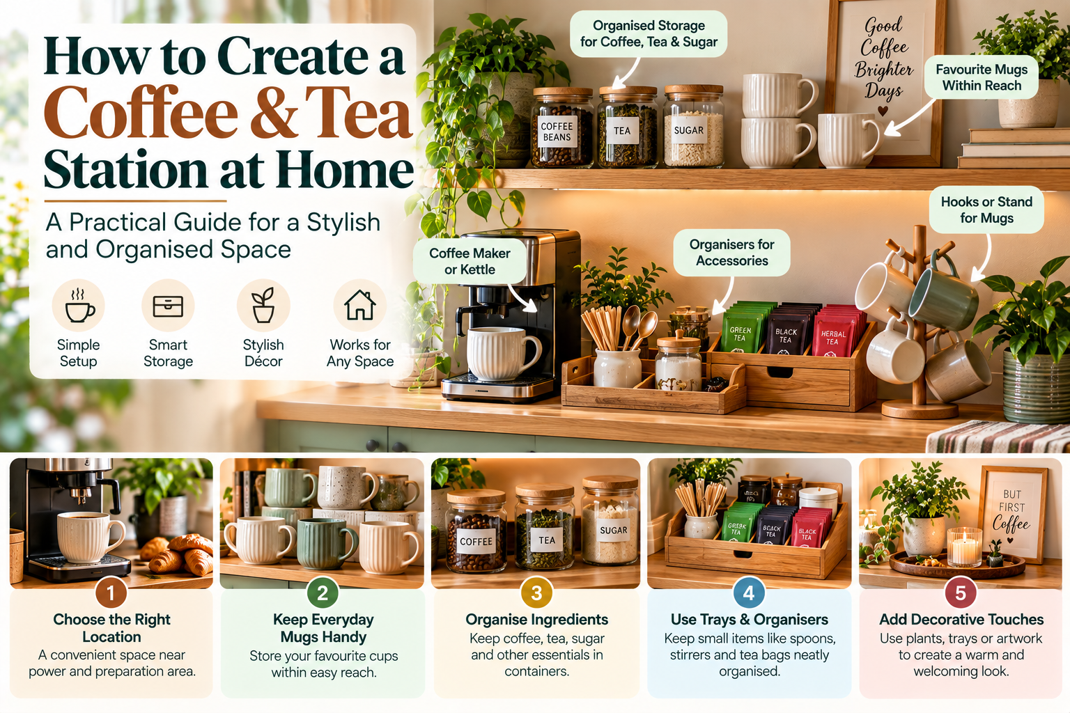 How to Create a Coffee and Tea Station at Home: A Practical Guide