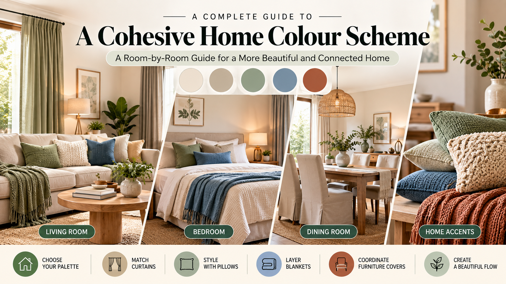 How to Create a Cohesive Home Colour Scheme: A Room-by-Room Guide