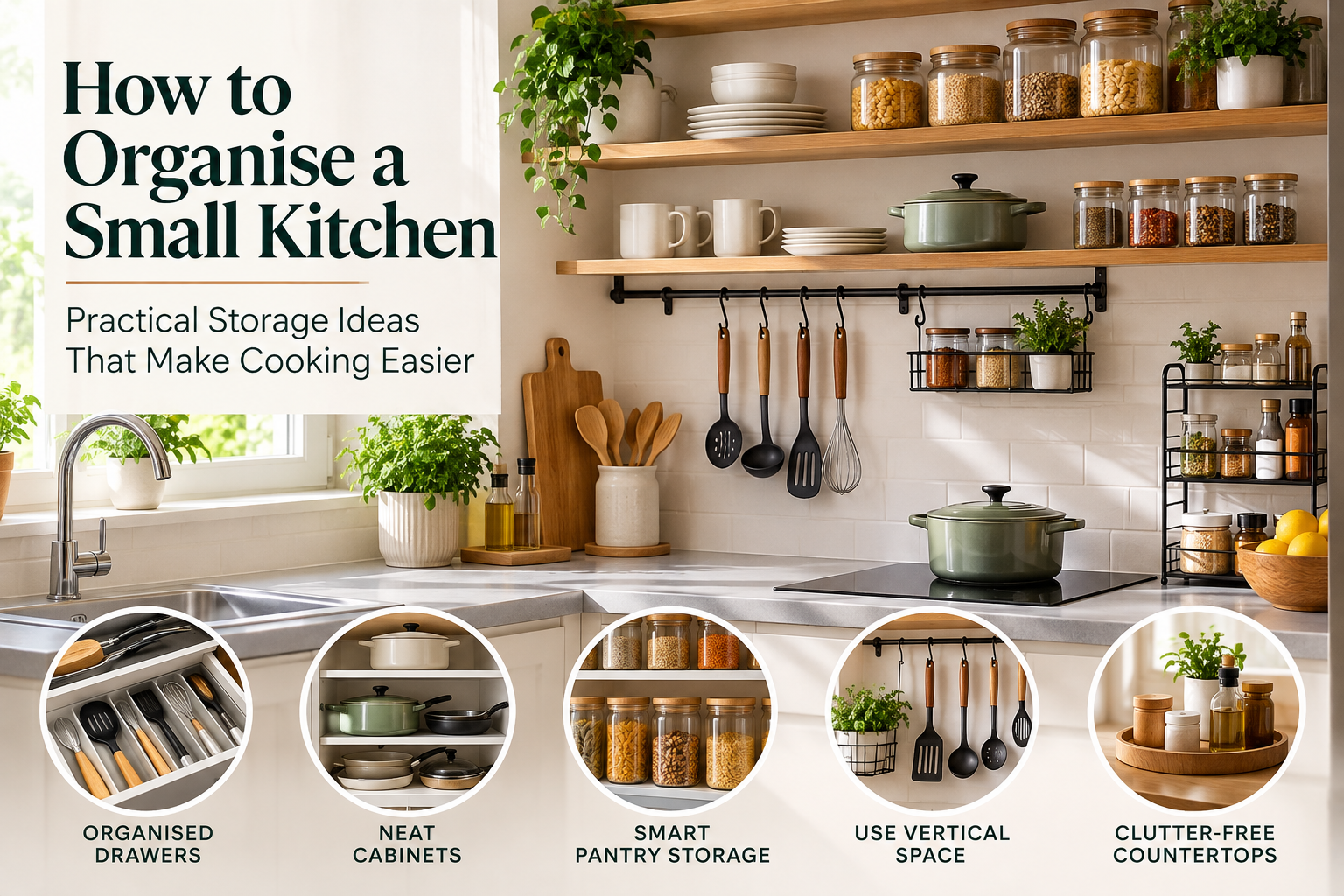 How to Organise a Small Kitchen: Practical Storage Ideas That Make Cooking Easier