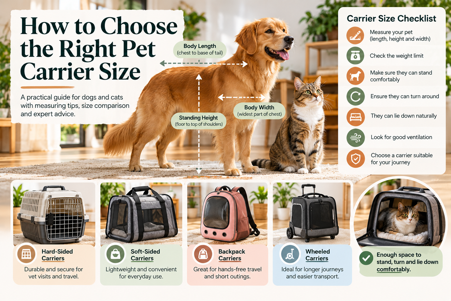 How to Choose the Right Pet Carrier Size for Dogs and Cats