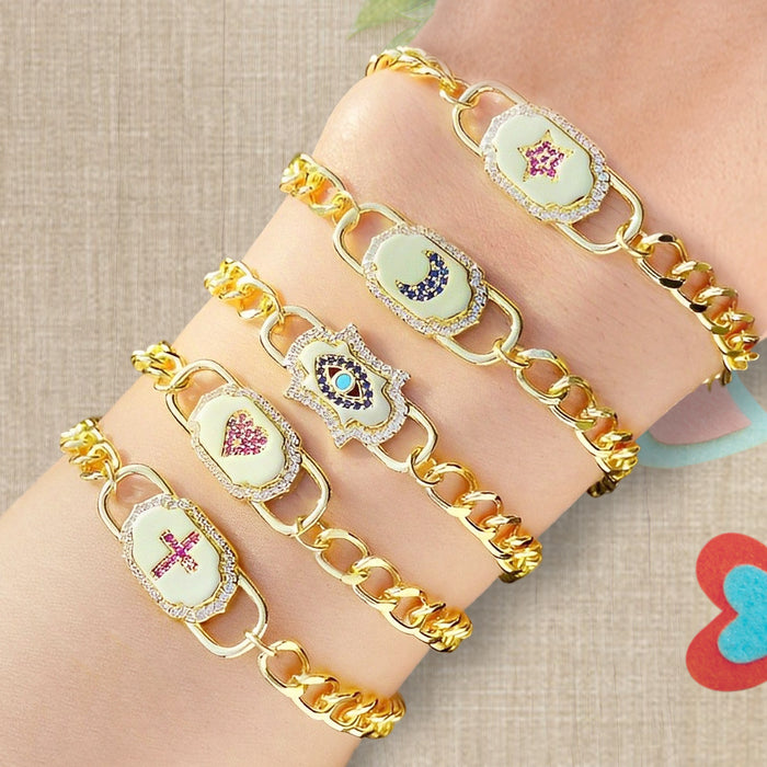 Rebel Against the Norm with Anyco Punk Bracelet - Unleash Your Attitude and Style