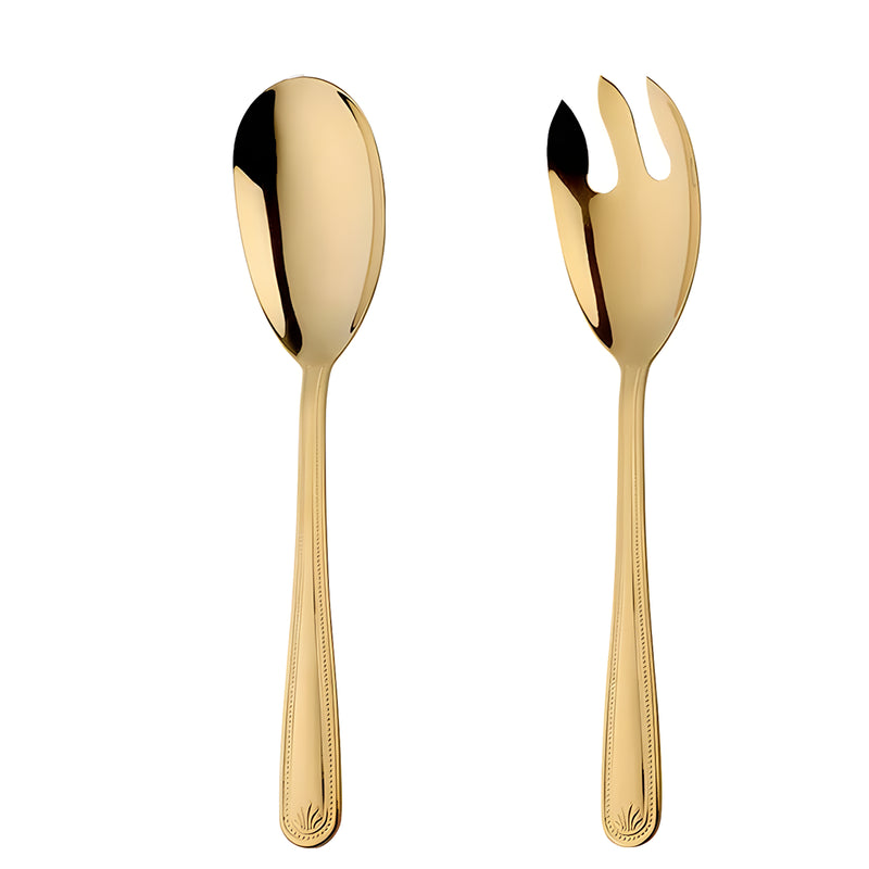 Anygleam Gold Giant Spoon & Fork Set – 2-Piece Stainless Steel