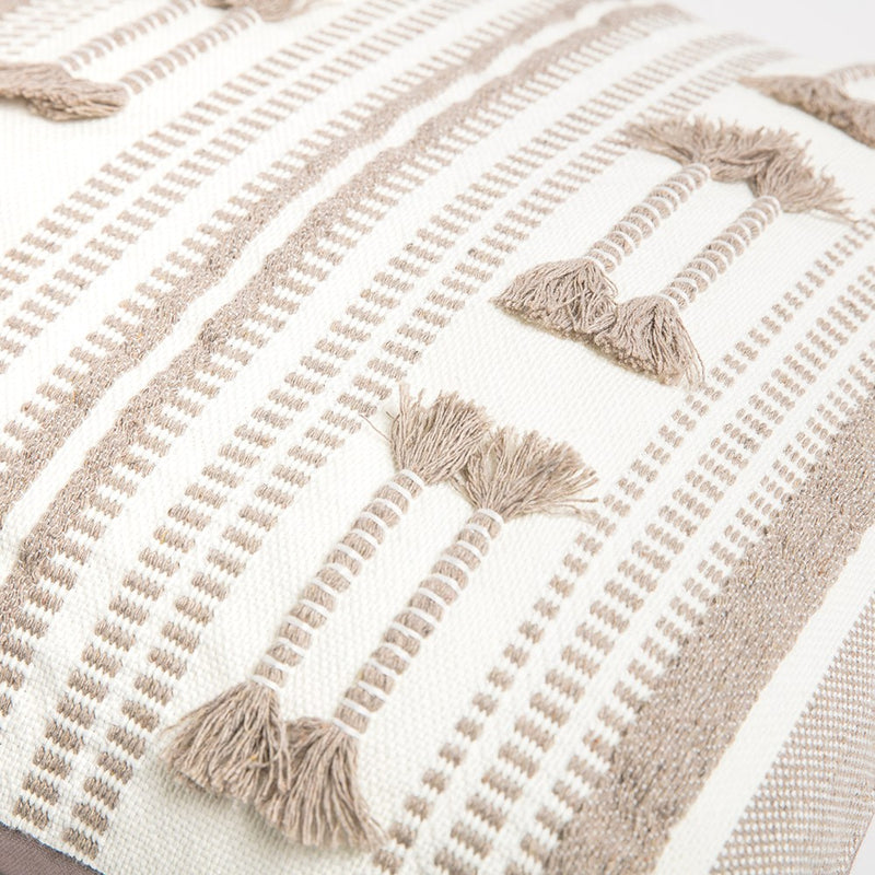 Anypillow Pillowcase Tufted Striped Embroidered Decorative Cushion Cover