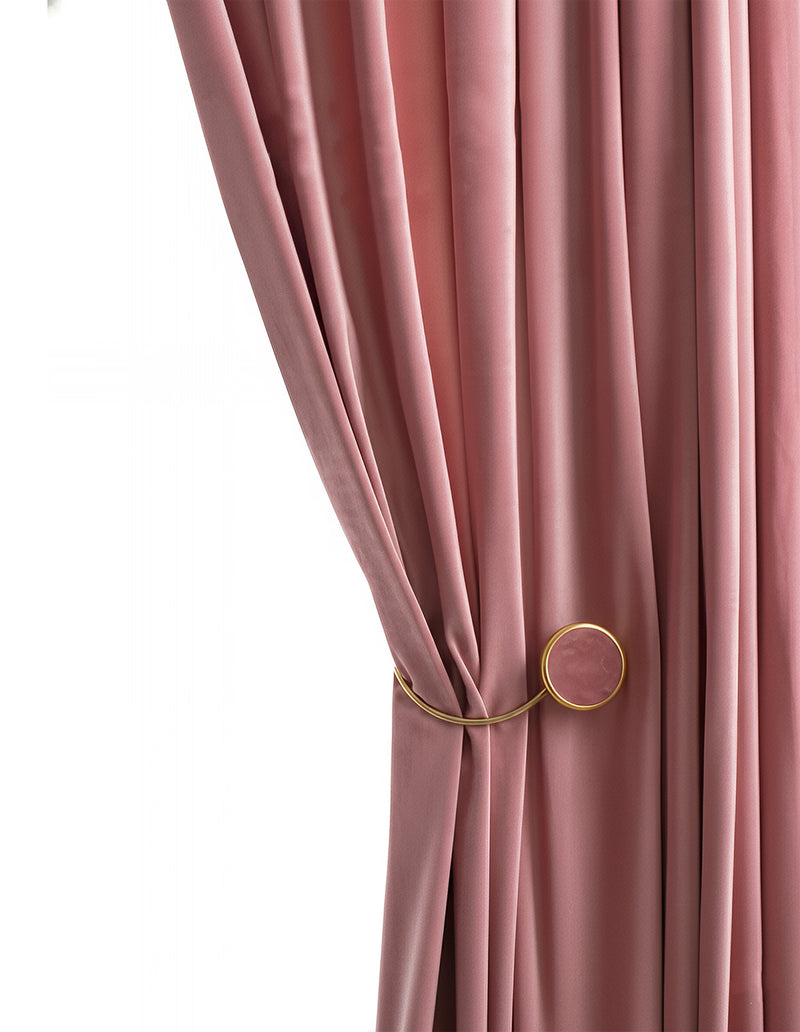 Anydrape Plain Pink Luxury Curtains – Modern Textured Drapes for Living Room, Bedroom & Dining Decor