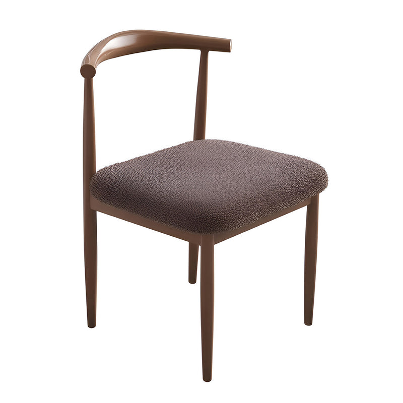 Anyseat Brown Fur Stretch Chair Cover – Washable, Removable Dining & Kitchen Seat Protector