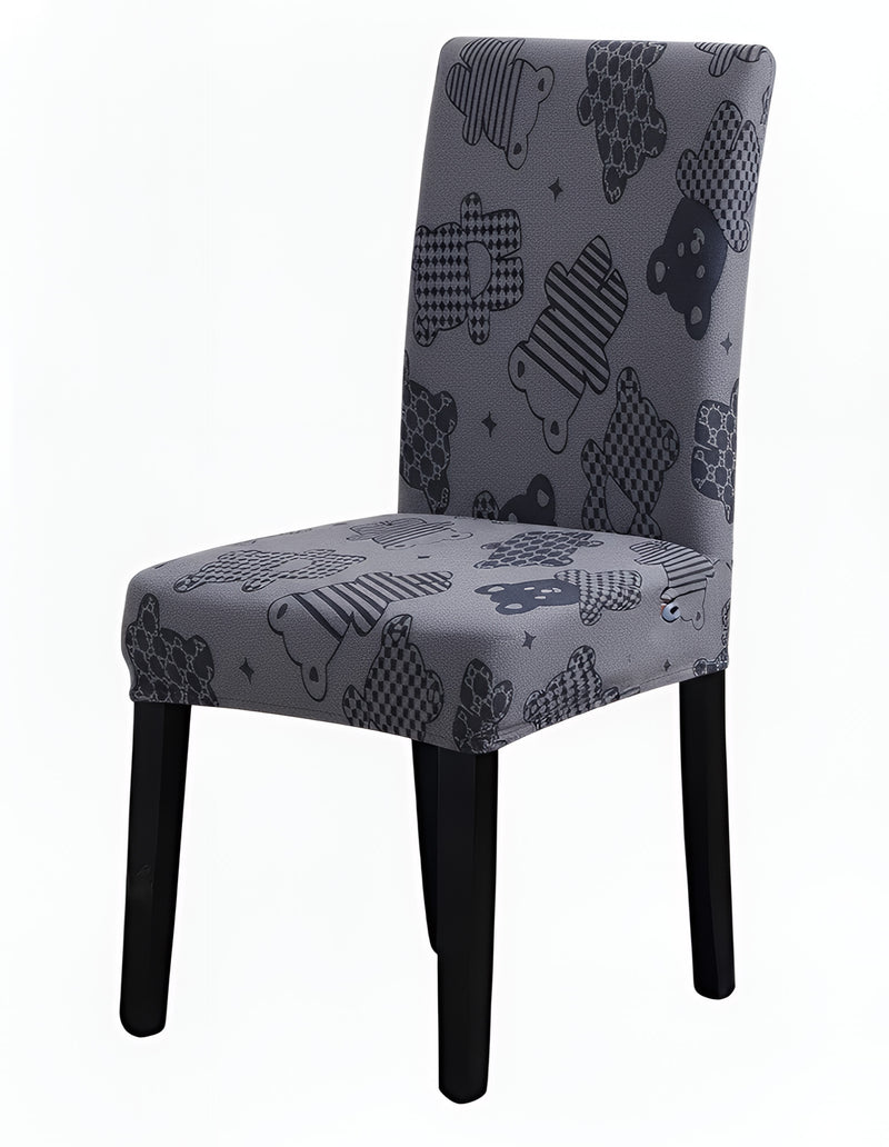Anyseat Dark Grey Knitted Chair Cover – Elastic Anti‑Dirt Design for Dining, Kitchen, Wedding, Hotel & Banquet Use
