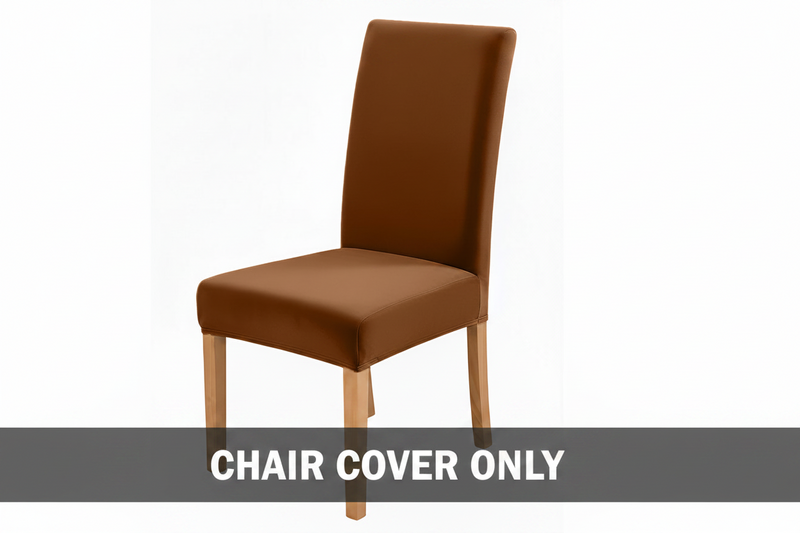 Anyseat Camel Velvet Dining Chair Cover – Plush Stretchable Slipcover for Kitchen & Dining Room Chairs
