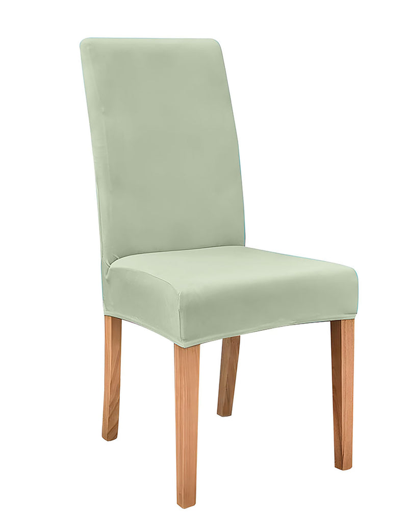 Anyseat Light Green Velvet Dining Chair Cover – Plush Stretchable Slipcover for Kitchen & Dining Room Chairs