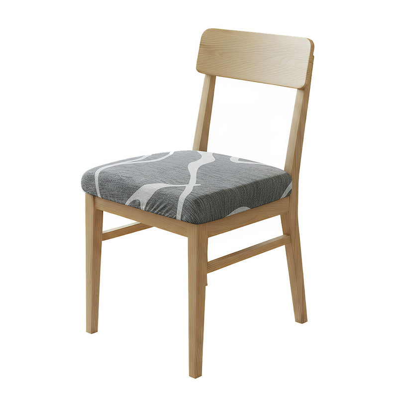 Anyseat Grey and Light Grey Wave Print Chair Cover – Stretch Washable Removable Seat Cover for Dining & Kitchen