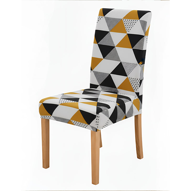 Anyseat Tri Color Geometric Design Pattern Print Elastic Chair Cover – Plain Dining Slipcover & Home Décor