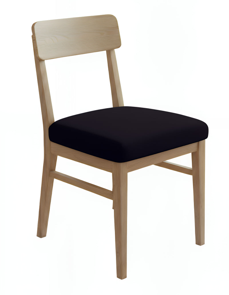 Anyseat Black Plain No Print Chair Cover – Stretch Washable Removable Seat Cover for Dining & Kitchen