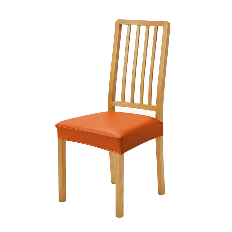 Anyseat Orange PU Leather Chair Cover – Slipcover for Dining, Kitchen, Hotel, Banquet & Living Room Chairs