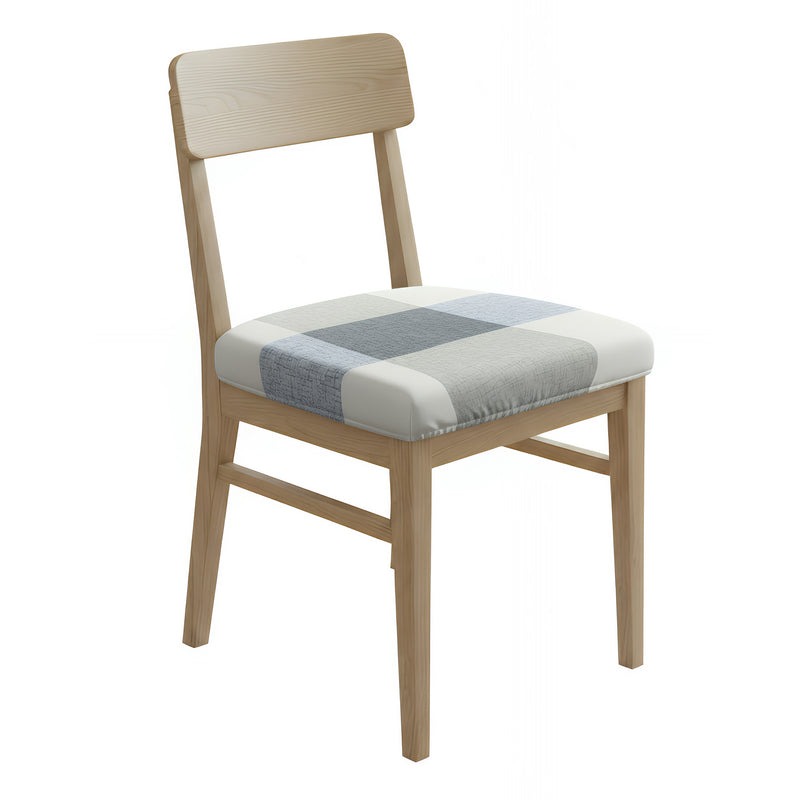 Anyseat Beige Light Blue Simple Pattern Print Chair Cover – Stretch Washable Removable Seat Cover for Dining & Kitchen