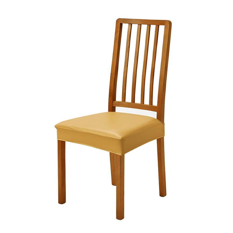 Anyseat Yellow PU Leather Chair Cover – Slipcover for Dining, Kitchen, Hotel, Banquet & Living Room Chairs