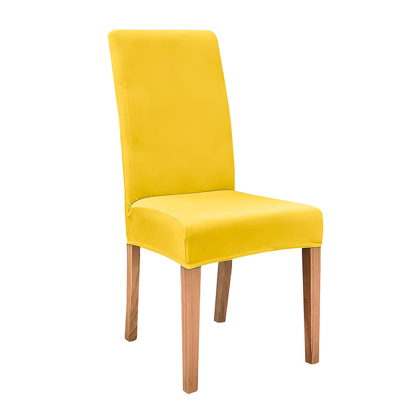 Anyseat Turmeric Velvet Dining Chair Cover – Plush Stretchable Slipcover for Kitchen & Dining Room Chairs