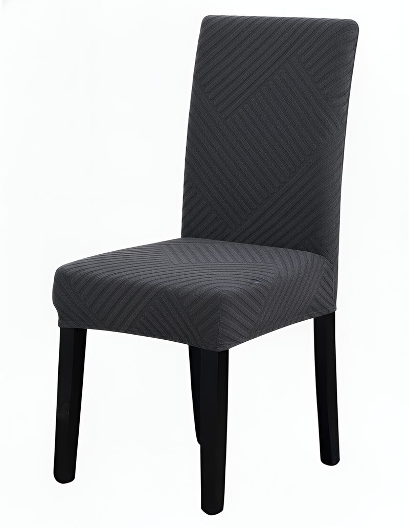 Anyseat Dark Grey Knitted Chair Cover – Elastic Anti‑Dirt Design for Dining, Kitchen, Wedding, Hotel & Banquet Use