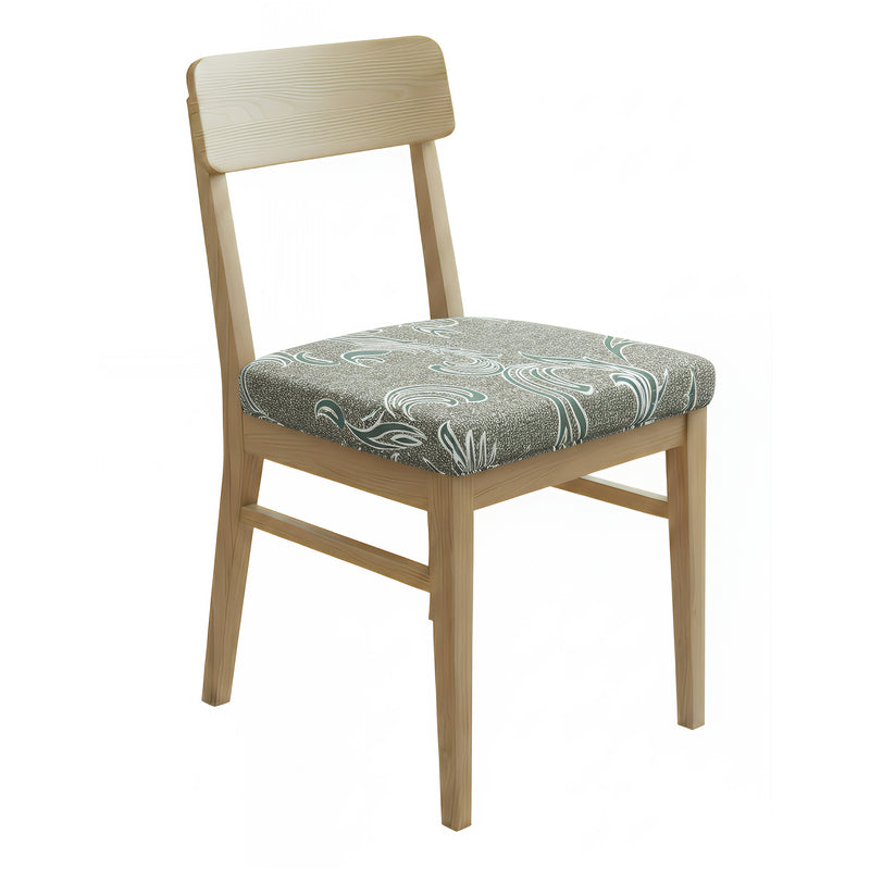 Anyseat Light Brown Random Wave Print Chair Cover – Stretch Washable Removable Seat Cover for Dining & Kitchen