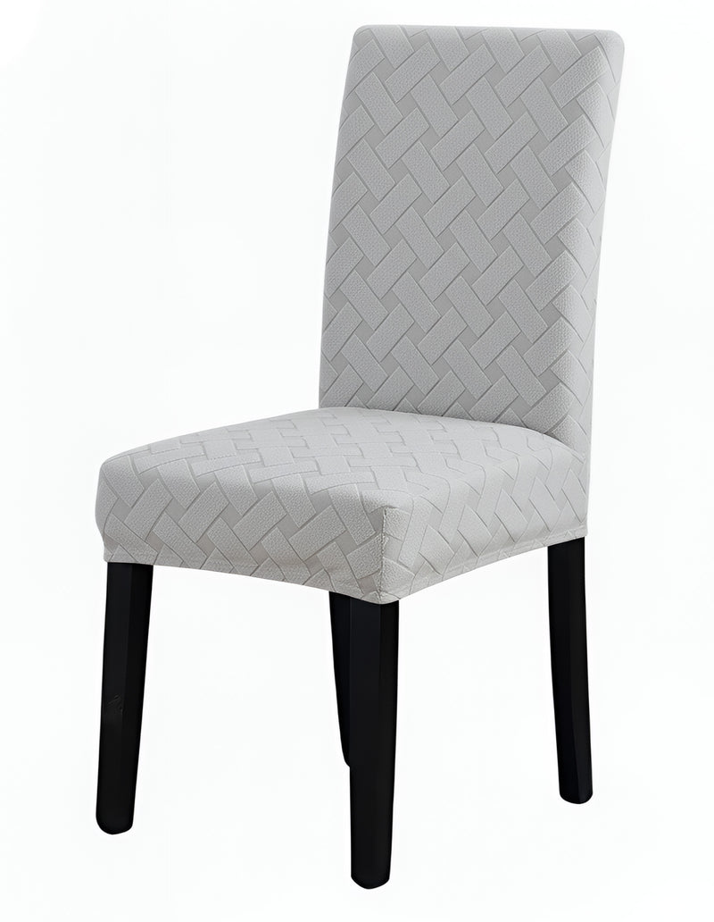 Anyseat Light Grey Knitted Chair Cover – Elastic Anti‑Dirt Design for Dining, Kitchen, Wedding, Hotel & Banquet Use