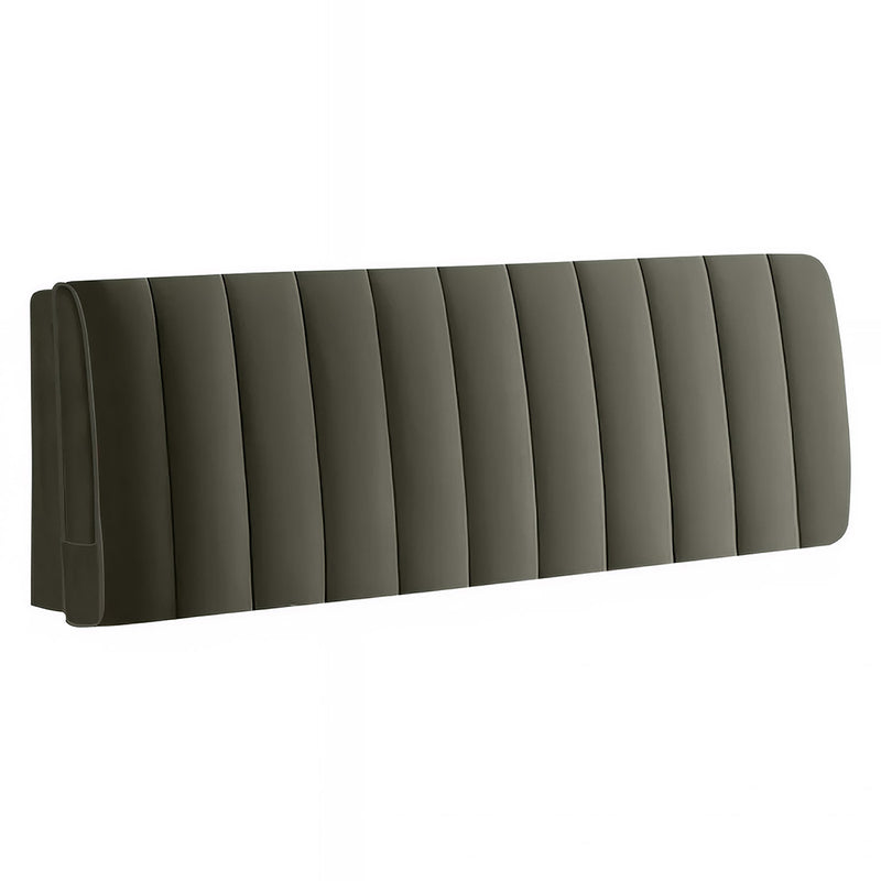 Anycozy Headboard Cover Dark Gray Short Plush Super Soft Smooth Quilted Velvet Bed Back Dust Protector Cover 200x70cm