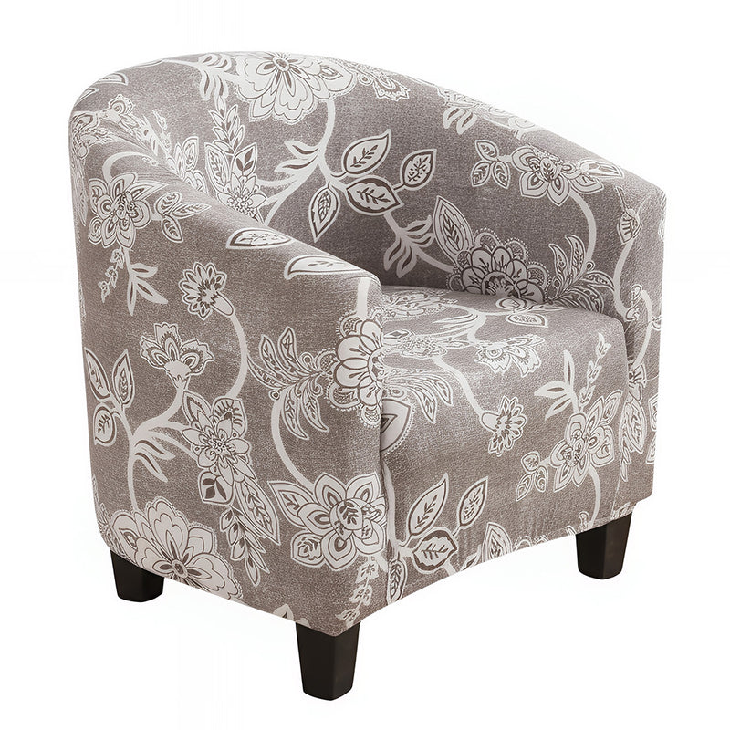 Anyseat Light Gray Bohemian Chair Cover – Plain Dustproof Tub Slipcover for Home Décor