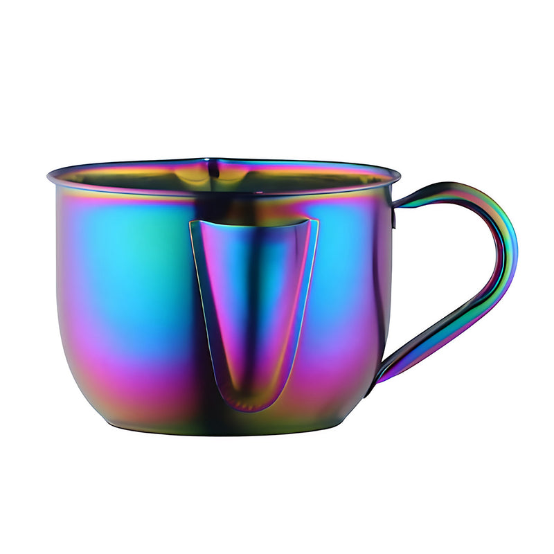 Anygleam Rainbow Stainless Steel Separator Pot 1000ML – Golden Oil Filter Bowl for Soup, Gravy, Water & Fat Removal Kitchen Tool