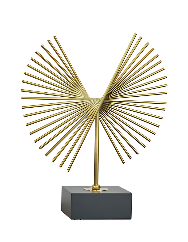 ANYDECO 36cm Luxury Gold Metal Tabletop Home Decor Modern Art Living Room Display House Decorative Crafts Metal Ornaments
