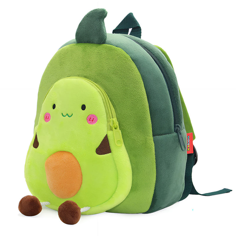 Anypack 3D Yellow Avocado  Kids School Backpack Cute Cartoon Animal Style Children Toddler Plush Bag Perfect Accessories For Boys and Girls