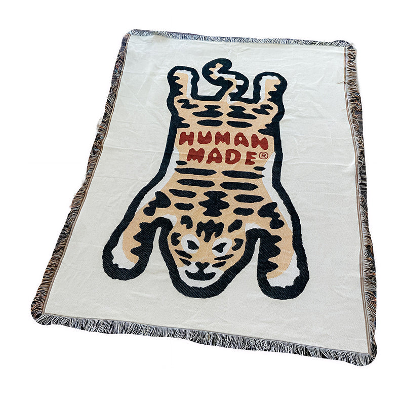 Anycozy Tiger Pattern Yellow Throw Blanket Sofa Cover & Camping Mat