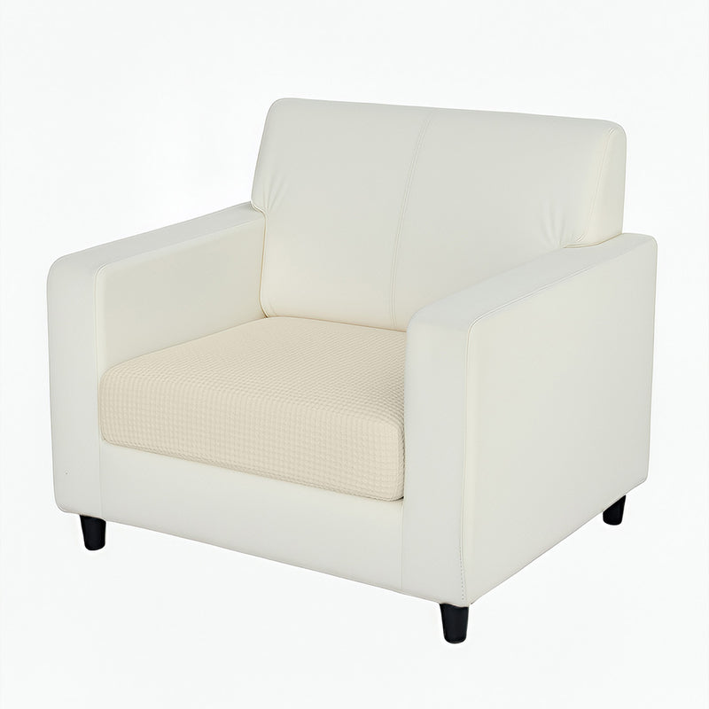 Anyhouz Sofa Back Cushion Cover – White Polyester, Thick Stretchable, 1Pc Living Room Chair