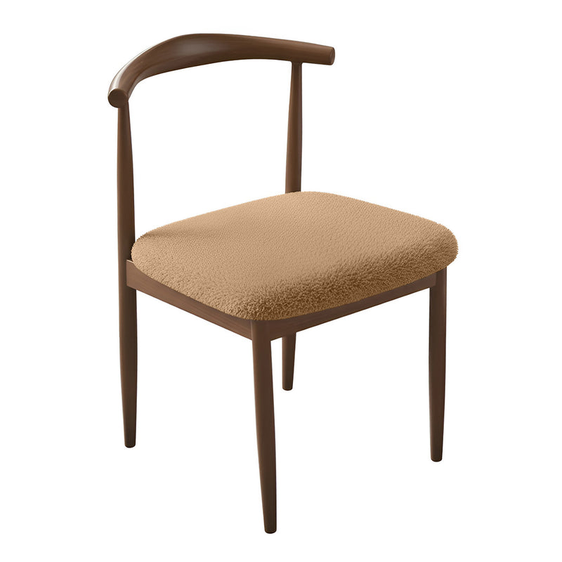 Anyseat Light Brown Fur Stretch Chair Cover – Washable, Removable Dining & Kitchen Seat Protector