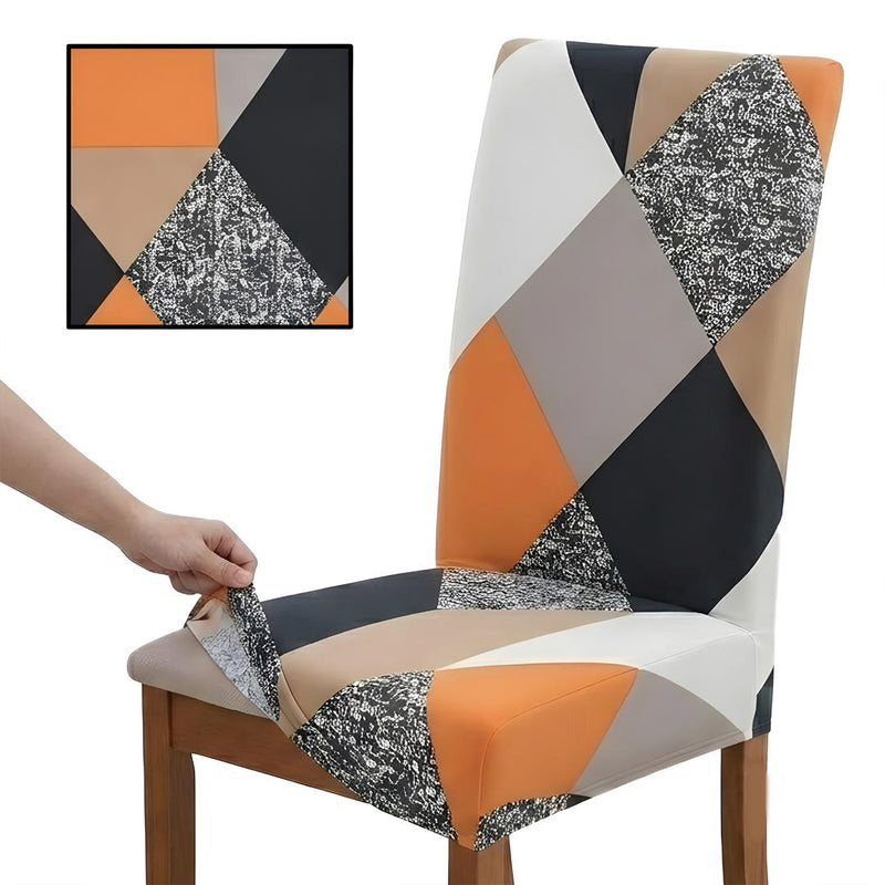 Anyseat Multi Color Geometric Pattern Print Elastic Chair Cover – Plain Dining Slipcover & Home Décor