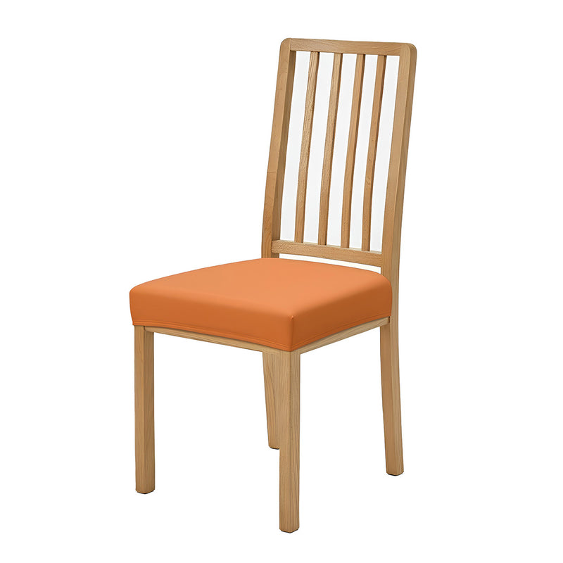 Anyseat Plain Orange Stretch Chair Cover – Washable, Removable Dining & Kitchen Seat Protector