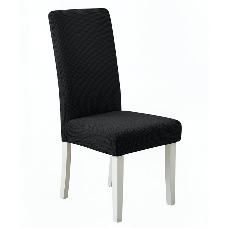 Anyseat Black Waterproof Chair Cover – Corn Kernel Pattern Stretch Slipcover for Dining Room