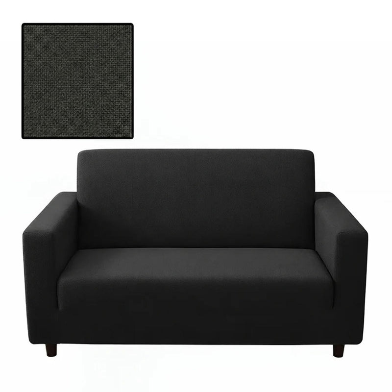 Anyseat 2-Seater Sofa Cover – Plain Gray Style Slipcover for Living Room Chair Protection