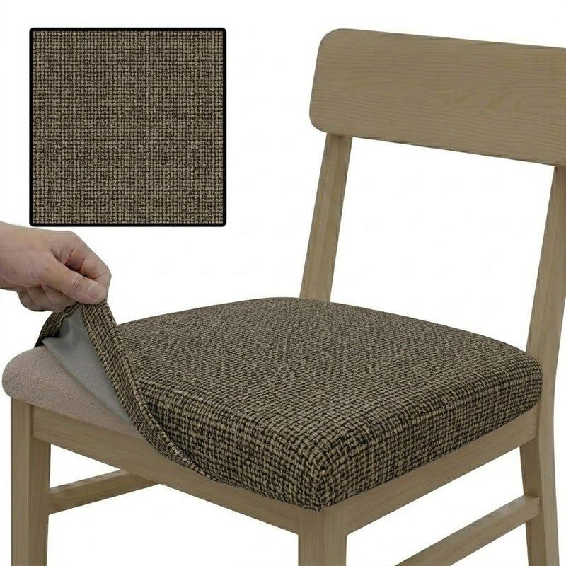 Anyseat Chair Cover Dark Brown Corn Kennel Pattern Stretch Seat Cover for Home Dinning Kitchen Washable Removable