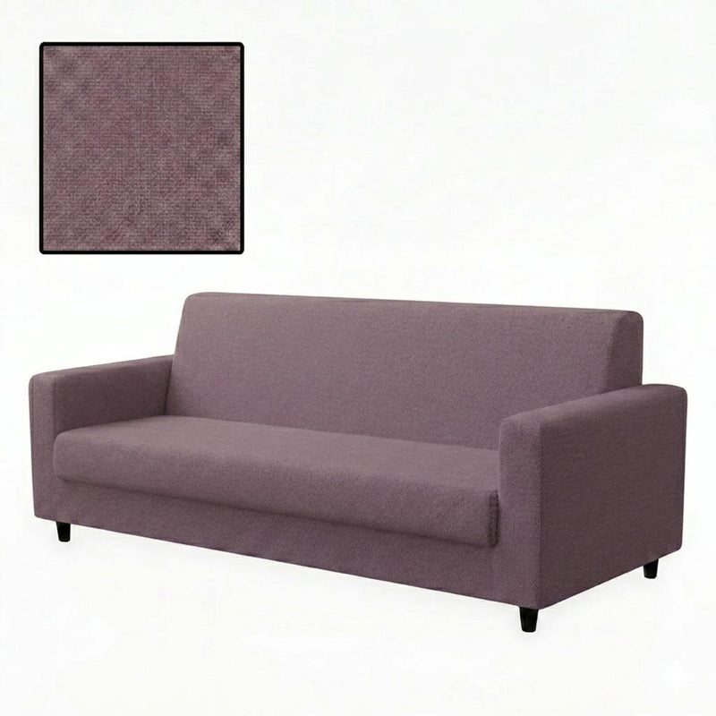 Anyseat 4-Seater Sofa Cover – Plain Purple Style Slipcover for Living Room Chair Protection