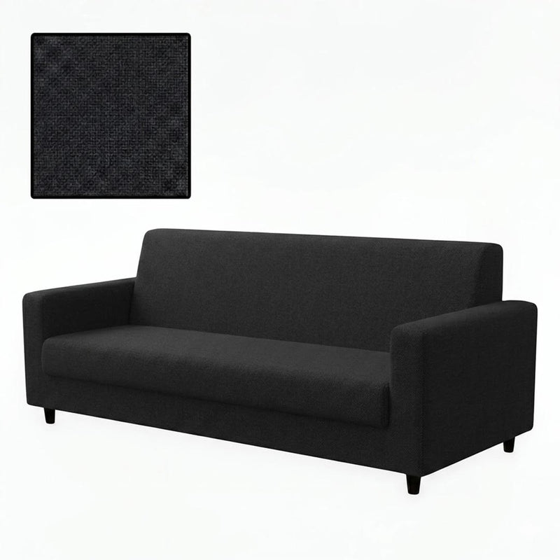 Anyseat 4-Seater Sofa Cover – Plain Gray Style Slipcover for Living Room Chair Protection