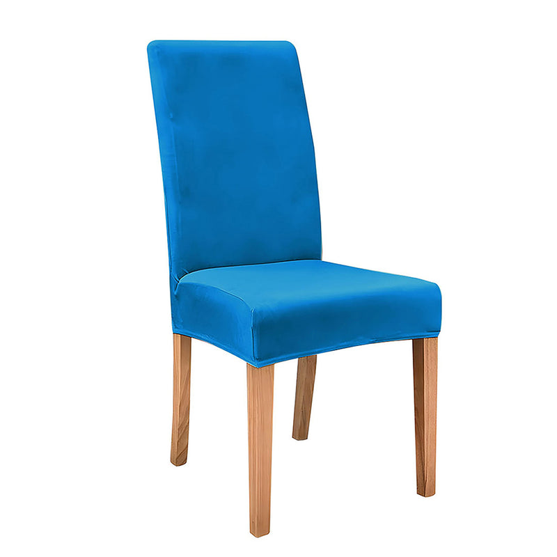 Anyseat Blue Velvet Dining Chair Cover – Plush Stretchable Slipcover for Kitchen & Dining Room Chairs