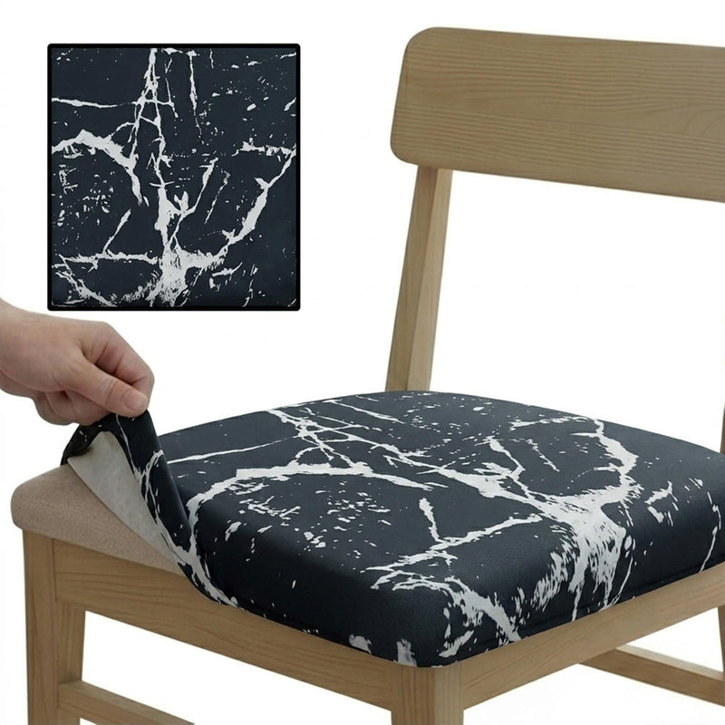 Anyseat Chair Cover Black White Splash Print Stretch Seat Cover for Home Dinning Kitchen Washable Removable