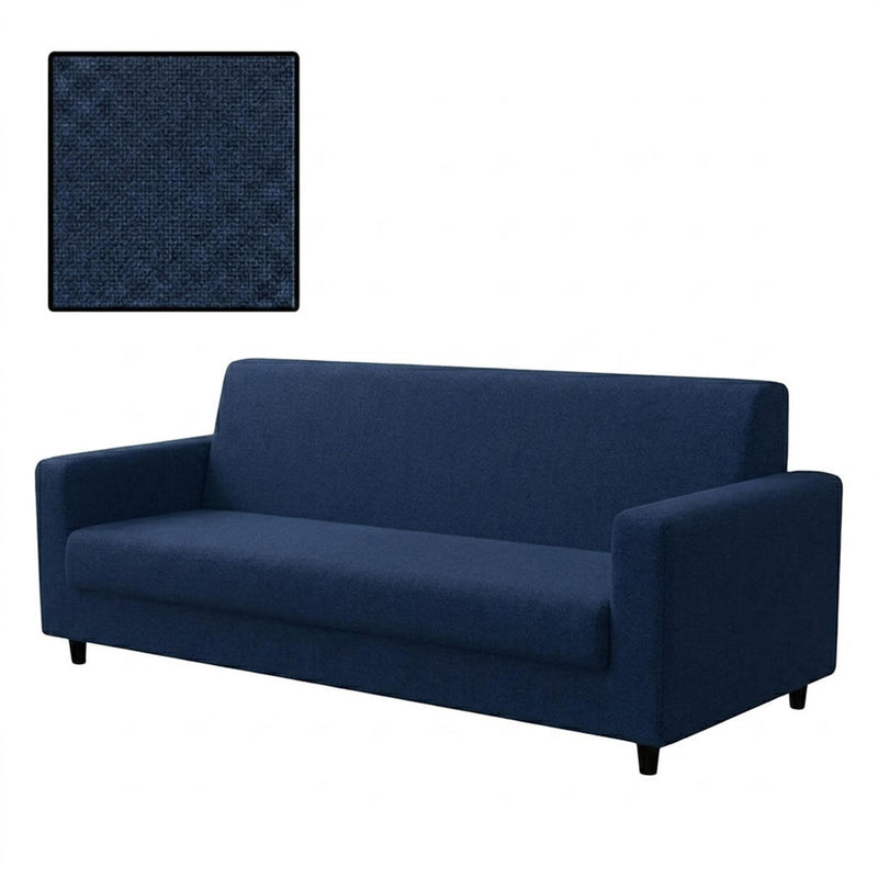 Anyseat 4-Seater Sofa Cover – Plain Navy Blue Style Slipcover for Living Room Chair Protection