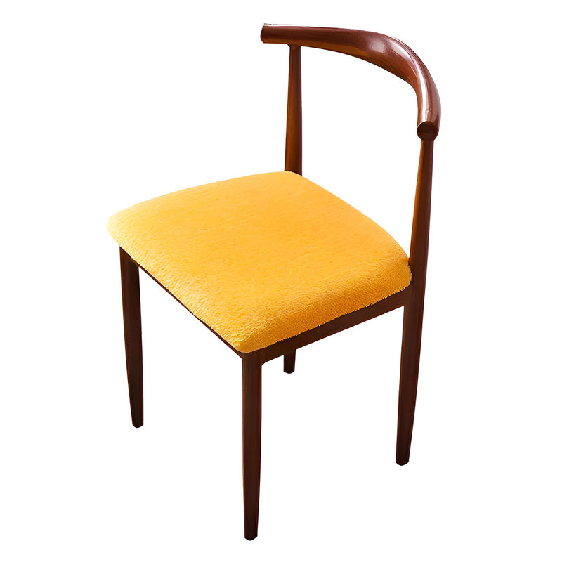 Anyseat Yellow Fur Stretch Chair Cover – Washable, Removable Dining & Kitchen Seat Protector