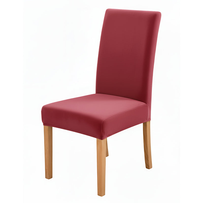 Anyseat Rose Red Velvet Dining Chair Cover – Plush Stretchable Slipcover for Kitchen & Dining Room Chairs