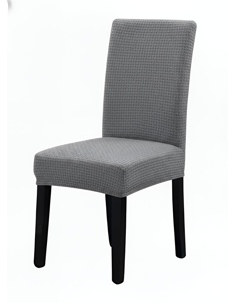 Anyseat Dark Grey Micro Knitted Design Chair Cover – Elastic Anti‑Dirt Design for Dining, Kitchen, Wedding, Hotel & Banquet Use