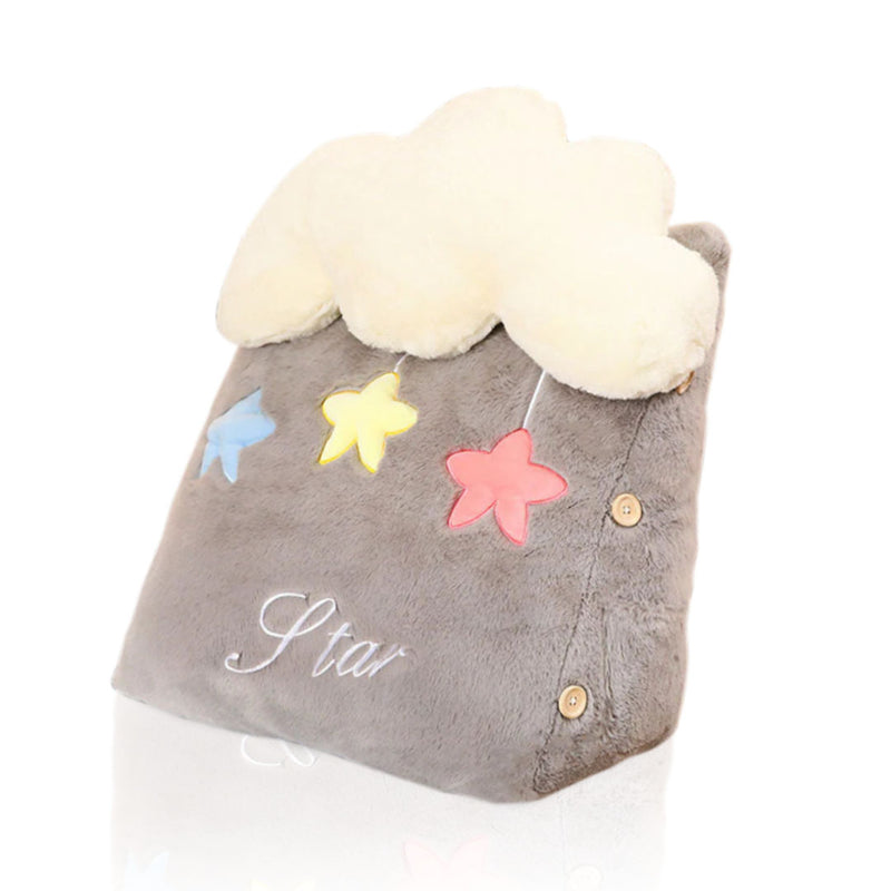 Anyseat Seat Cushion Grey Cute Star Cloud Soft Leaning Lumbar Wedge Pillow Bedside Plush Home Decor