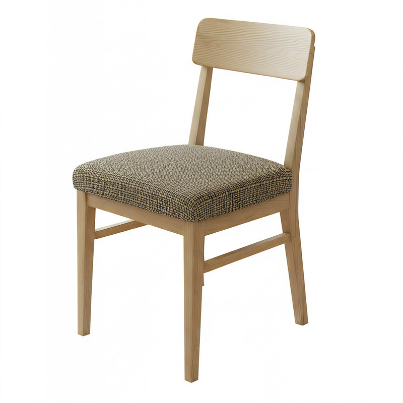 Anyseat Chair Cover Dark Brown Corn Kennel Pattern Stretch Seat Cover for Home Dinning Kitchen Washable Removable