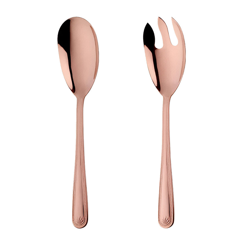 Anygleam Rose Gold Giant Spoon & Fork Set – 2-Piece Stainless Steel