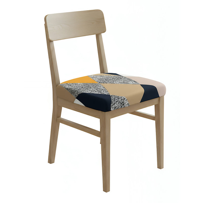 Anyseat Chair Cover Multicolor Diagonal Print Stretch Seat Cover for Home Dinning Kitchen Washable Removable