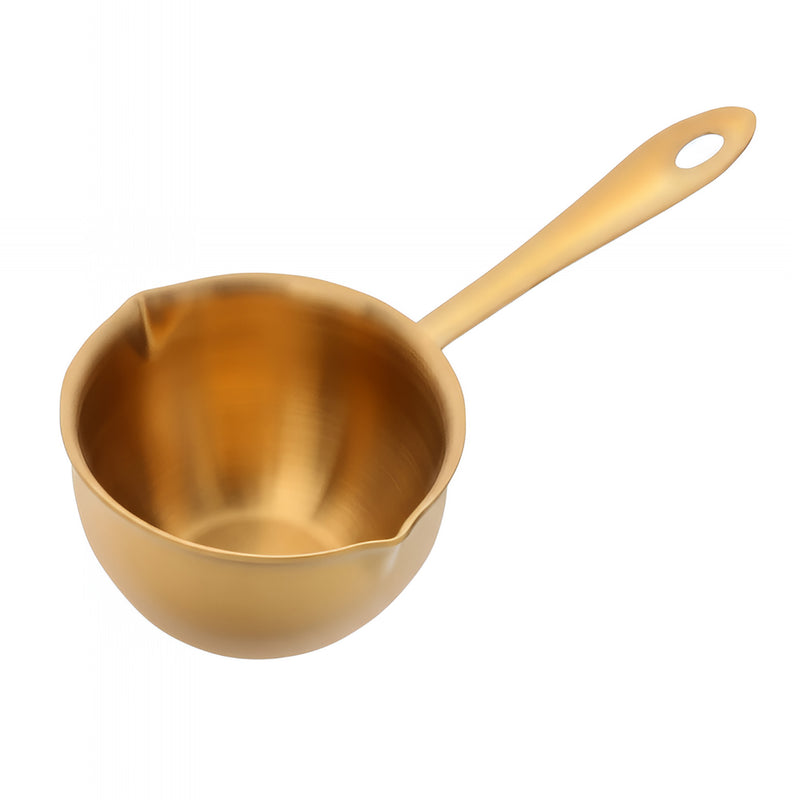 Anygleam Cookware Pouring Pots 1PC Gold Mini Sauce Heating Stainless Steel Kitchen Chocolate Pot Butter Milk Drip Pot Small With Handle