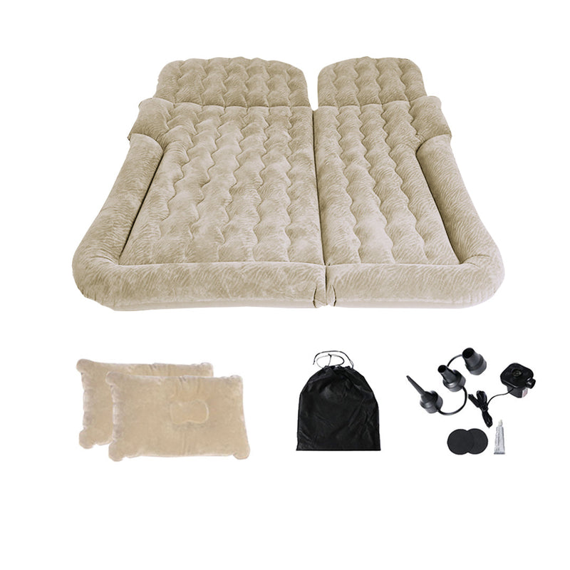 Anypack Beige Inflatable Car Boot Mattress Portable Camping Air Bed Travel Sleeping Essentials