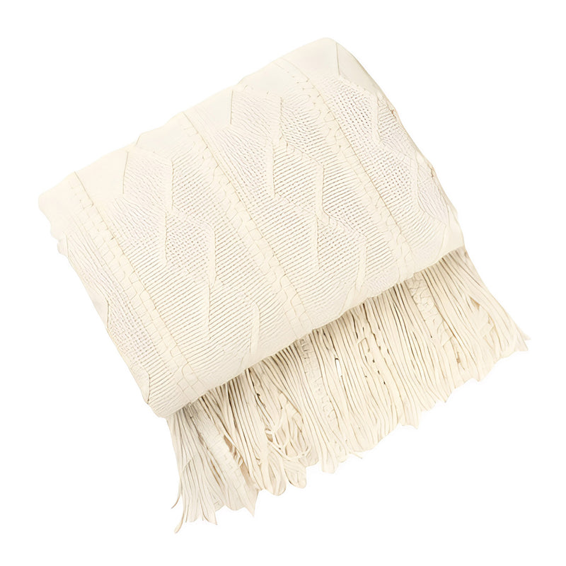 Anycozy White Faux Cashmere Throw Blanket Sofa Cover 150x230cm